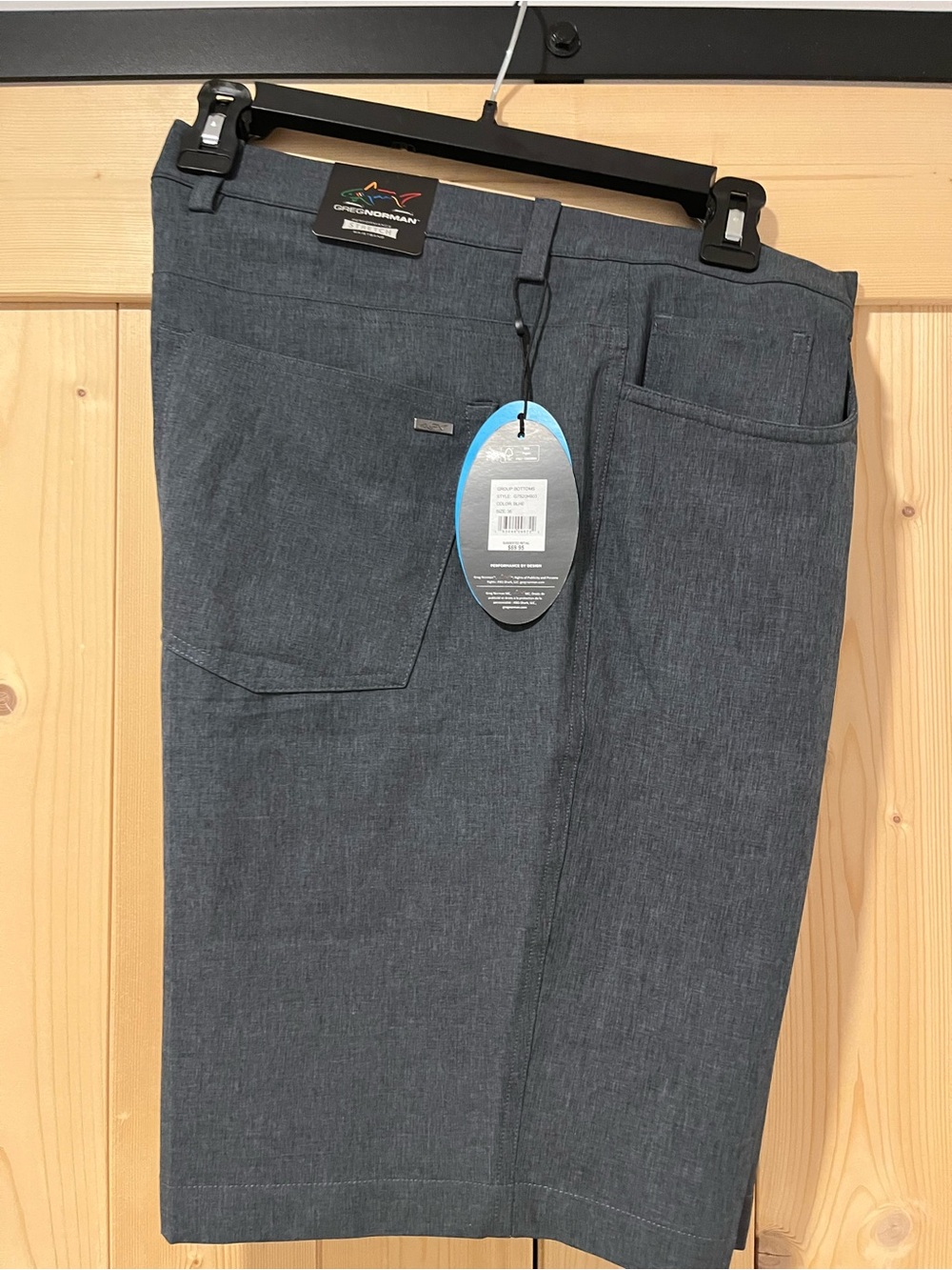 Greg Norman Collection Hybrid Performance Slate Gray Stretch Shorts Size 36 🦈⛳️